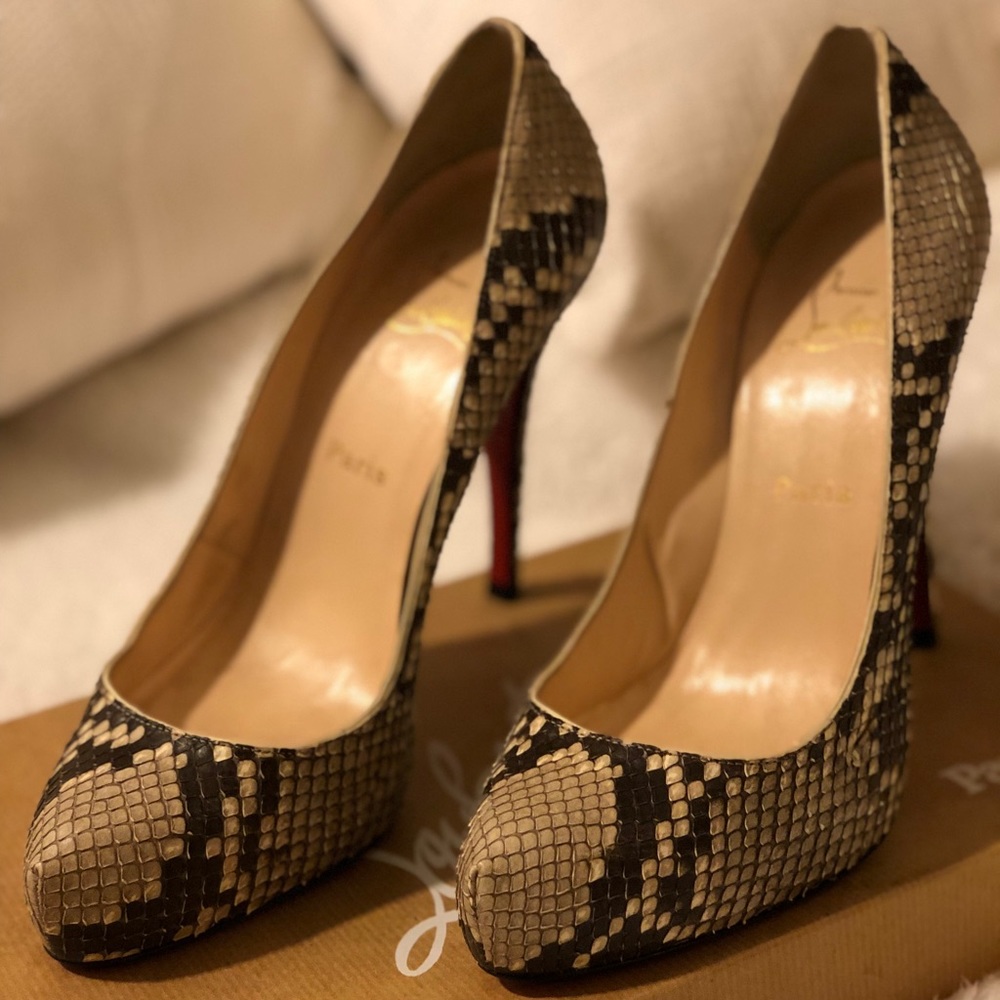 Christian Louboutin- Python Opaco 38 Rolando 120